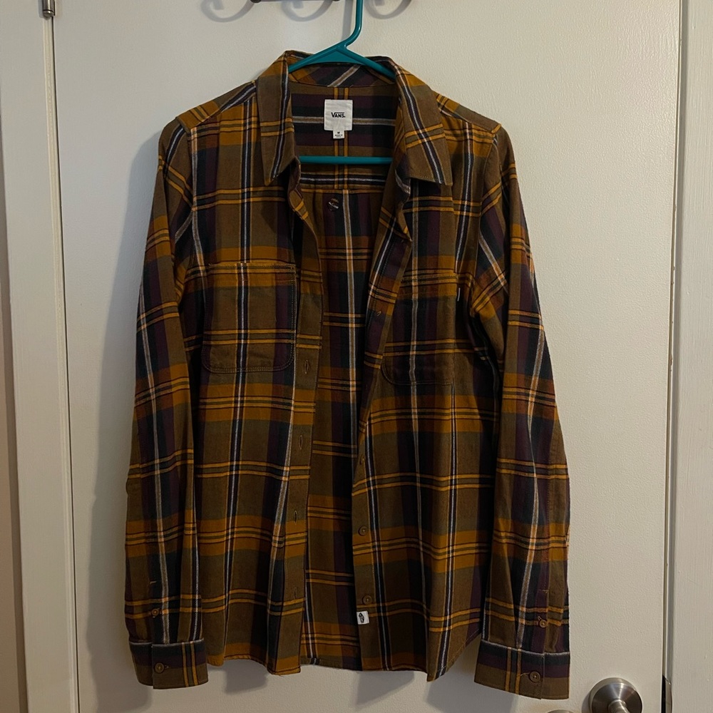 Vans mustard/navy/burgundy flannel - Medium